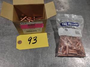 lot 93 image: Box of .023 Welding Tips & Bag of ....