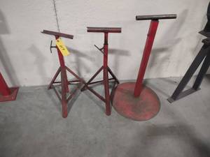 lot 117 image: (3) Adjustable Height Work Stands...
