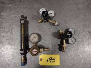 lot 195 image: (3) Gas Bottle Regulators...