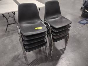 lot 242 image: (10) Stack Chairs...