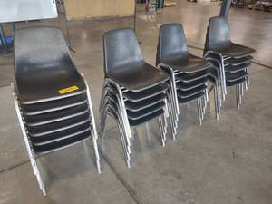 lot 254 image: (16) Poly Stack Chairs...