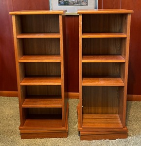 Two Double Sided CDDVD Organizational Tower Shelves that Swivel