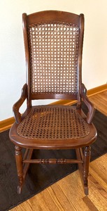 Vintage Caned Seat Rocking Chair