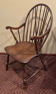 Vintage Windsor Style Wooden Arm Chair