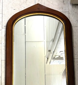 Vintage Wooden Framed Wall Mirror