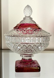 Vintage and Antique Cranberry Accented Glassware