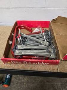 Vintage metal safety ladder
