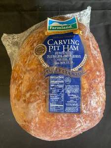 lot 6 image: B - Farmland Hickory Smoked Carving Pit Ham Boneless&nbspBest&nbspBy 03132024