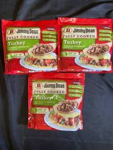 lot 48 image: I - Jimmy Dean Fully Cooked Turkey Sausage Crumbles - 3-Pack Best by 09202023