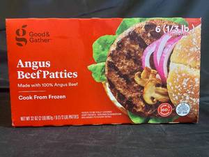 lot 166 image: B - 100% Angus Beef Patties - 32Oz 6 Patties Best by 09202023