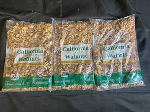 lot 287 image: California Shelled Walnuts 16Oz - 3-Pack Best by 08242024