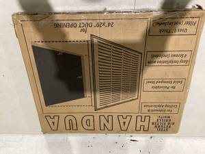 lot 322 image: Handua 24W x 20H Duct Opening Size Steel Return Air Filter Grille Removable Door for 1-inch Filters