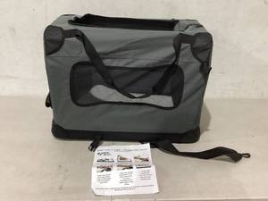 lot 326 image: 2PET Foldable Dog Crate - Soft, Easy to Fold & Carry Dog Crate for Indoor & Outdoor Use 24.0L x 17.0W x 17.0H