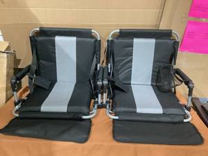lot 340 image: ALPHA CAMP 2 Stadium Seat Chair for Bleachers with Back & Arm Rest