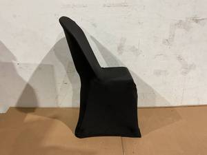 lot 153 image: LOT OF 40 Black Chair Covers