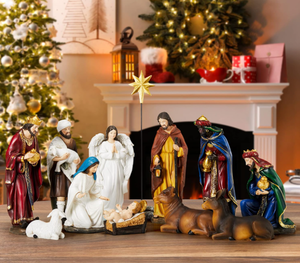 lot 219 image: TOETOL Nativity Sets for Christmas Indoor Set of 13 Pieces