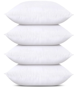 lot 221 image: Utopia Bedding Throw Pillows (Set of 4, White), 16 x 16 Inches