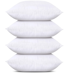 lot 224 image: Utopia Bedding Throw Pillows (Set of 4, White), 18 x 18 Inches