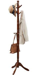 lot 318 image: VASAGLE Solid Wood Coat Rack and Stand, Free Standing