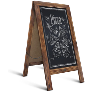 lot 328 image: A Frame Chalkboard by HBCY Creations 40x20 Solid Wood A-Frame Sign