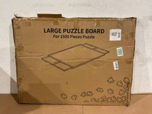 lot 184 image: Bits and Pieces - 1500 Piece Puzzle Board with Drawers - Jumbo Wooden Puzzle Plateau