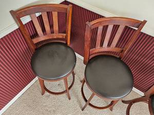 Slotted-Back Swivel Counter Stools