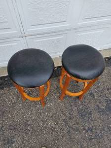 Contemporary Swivel Barstools (Pair)