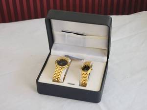 Geneva Quartz Fashion Watches -  His & Hers -  Gold