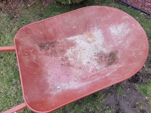 Sturdy Red Wheelbarrow