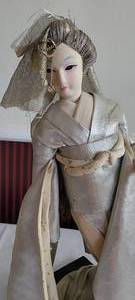 Japanese Silver Haired Geisha Doll