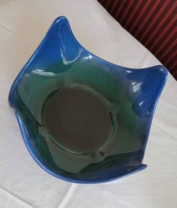 Haeger Green to Blue Free Form Centerpiece Bowl
