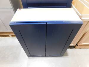 lot 60 image: Home Decorators Collection Washington Vessel Blue Plywood Shaker Assembled Base Kitchen Cabinet Lot 6