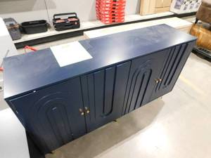 lot 71 image: Modern Wood 4 Door Cabinet