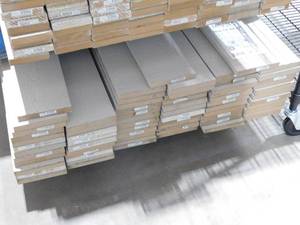 lot 88 image: MiraTEC 1 in. x 6 in. x 8 ft. Gray Composite Trim Lot of 22