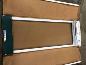 ODL 22 in. w x 64 in. h Add-On Enclosed Aluminum Blinds White Steel & Fiberglass Doors with Raised Frame Around Glass  Customer Returns See Pictures