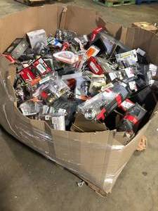 Gaylord of Assorted Door Handles and Locks Various Models and Conditions Customer Returns See Pictures