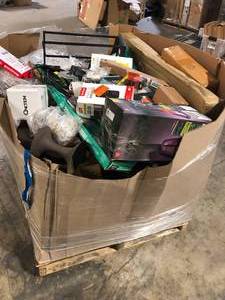 Gaylord of Assorted Lighting Items  and General Merchandise Items Various Models and Conditions    Customer Returns See Pictures