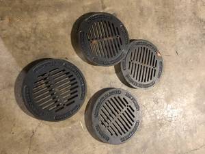 Lot of Advanced Drainage Systems 12 in. Nyloplast Ductile Iron Drop in Grate   Customer Returns See Pictures