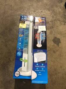Lot of 2 ARCTIC AIR Oscillating Tower 305 CFM 4-Speed Portable Evaporative Cooler for 100 sq. ft. Customer Returns See Pictures