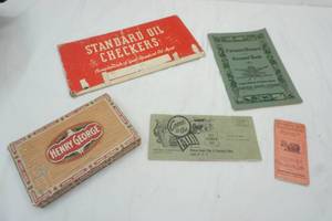 lot 48 image: Cigar Box, Vintage record and accounting book, and more