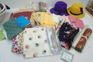 lot 65 image: 2 Felt Hats and a variety of material