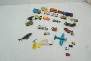 lot 113 image: Vintage toy Cars, Plane, Army motorcycle and more
