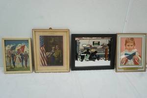 lot 129 image: Home Decor Variety of Pictures, Patrioctic Pictures