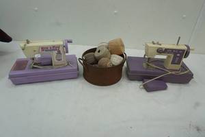 lot 153 image: Vintage Sew -N - Play Sewing Machine & Miss Durham Sewing Machine