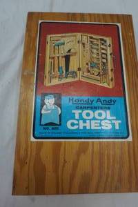 lot 203 image: Vintage Handy Andy Carpenters Tool Chest
