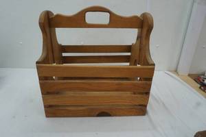 lot 251 image: Wood magazine rack