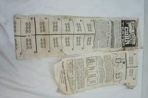 lot 254 image: Seed corn tester cloth advertising