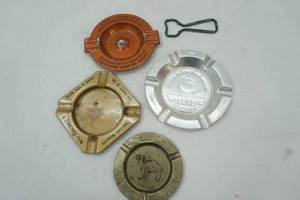 lot 272 image: Advertising Tin Ash Trays, Hams Bottle Opener