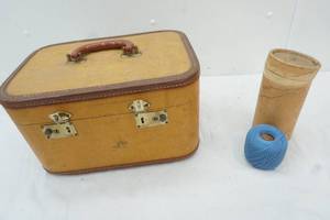 lot 279 image: Vintage Travel Case, spool of blue string