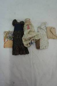 lot 300 image: Vintage small dolls with clothing